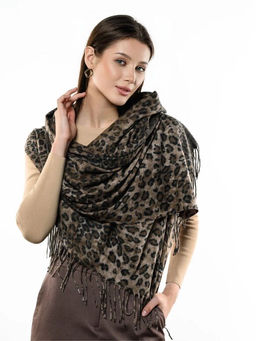 Яркий палантин с анималистичным принтом - Pretty mania фото 11