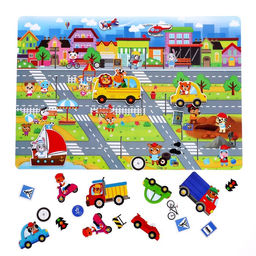 Книжка- игрушка Магнитный транспорт - Буква-ленд фото 2