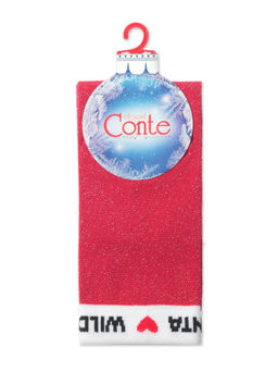 Цена за 2 пары. CONTE Носки женские новогодние красный