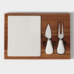 Набор для подачи сыра Мрамор, 2 ножа, акация