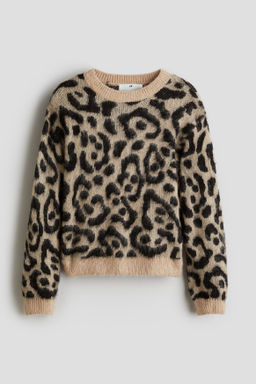 Jersey en punto jacquard cepillado