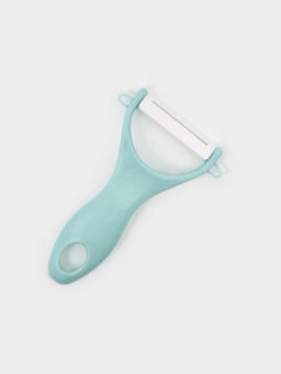 УЦЕНКА Набор "Керамик" 3 предмета: нож 16 см, овощечистка 12 см, доска 19,5х15,5 см, цвет голубой 44