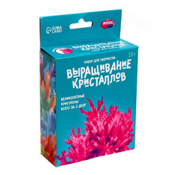 Выращивание кристаллов «Опыты. Лучистый кристалл», цвет малиновый