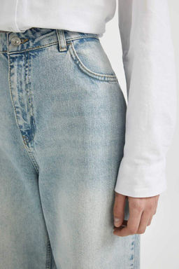 Широкие джинсовые брюки Afra x DeFacto в стиле 90-х с высокой талией и длинными штанинами  фото 6