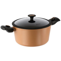 52001 WERNER Кастрюля TIVOLI 24,0x12,0 см/4,5 л с индукционным дном, с двухслойным антипригарным покрытием Whitford Xylan, со съемной бакелитовой ручкой. Материал: кованый алюминий. Толщина стенок: 2,