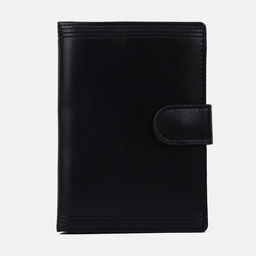 Обложка на кнопке, для автодокументов, паспорта, карт, купюр, цвет чёрный