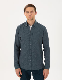 Ye_il Regular Fit Uzun Kollu Oxford G_mlek - Pierre cardin фото 3