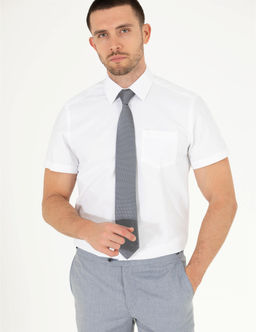 Beyaz Regular Fit K_sa Kollu Klasik G_mlek - Pierre cardin фото 2