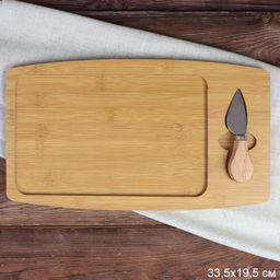 Доска разделочная и нож для сыра , арт. WE-507 (697567)