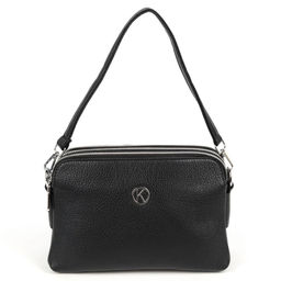 Женская сумка через плечо с пятью отделениями из эко кожи 8818 Блек - Cidirro фото 2