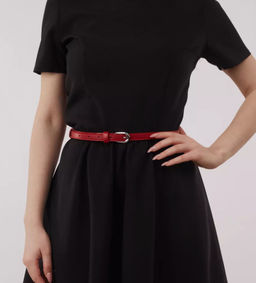 K12641 Ремень экокожа КРАСНЫЙ