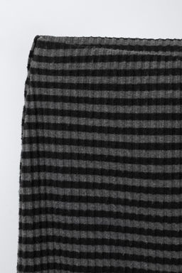 STRIPED TEXTURED MIDI SKIRT - Zara фото 3