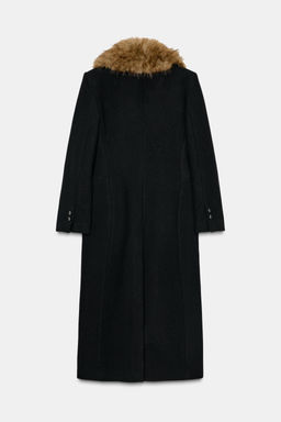 WOOL COAT WITH FAUX FUR COLLAR ZW COLLECTION - Zara фото 7