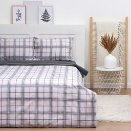 Постельное бельё LoveLife 2сп Серая клетка, 175х215см, 200х225см, 50х70см-2шт, 100%хлопок, сатин, 125г/м