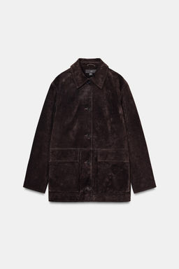 100% LEATHER SUEDE JACKET - Zara фото 12