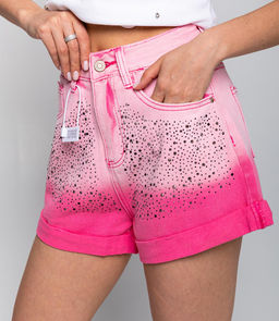 Джинсовые шорты #КТ6226, розовый
