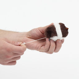 Игрушка вибрирующая, 5 см, бело-коричневая - Пижон фото 5