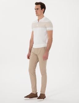 Bej Slim Fit Keten G_r_n_ml_ Kanvas Pantolon