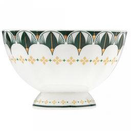 "Мадрид" Пиала фарфоровая 350мл, д11,6х7,3см, тонкостенный, деколь с золотом, в коробке (Китай)