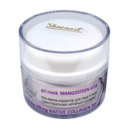Гель-маска-корректор для лица V-типа MANGOSTEEN-GOA express-lifting NATIVE COLLAGEN 3D Код 1702 - вес 50 г