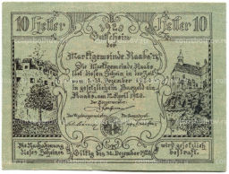 10 геллеров 1920 года Австрия Рабс (нотгельд)