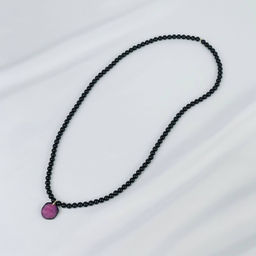 Бусы мужские из Турмалина и Корунда 70 см