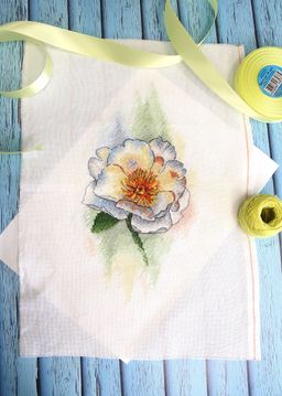 Набор для вышивания М.П.Студия А-048 Белый Пион СК/Распродажа 16 х 28 см