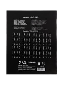 Цена за 250 шт. Тетрадь 12 листов в клетку Calligrata «Грибы», блок офсет, 5 В МИКС