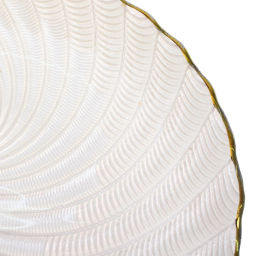 Тарелка стеклянная "Фьюжн" 32см перламутр