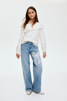 Relaxed Wide Leg Jeans - H&m фото 4