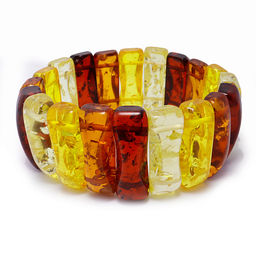 Браслет из искуственного янтаря Миксцвет Фигурный