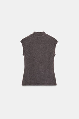 TOP SOFT CUELLO ALTO / marr?n vigor? - Zara фото 6