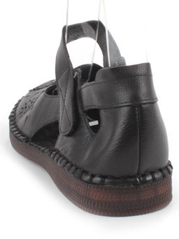 08-5008-1 BLACK Босоножки женские (натуральная кожа)