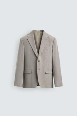 BLAZER REGULAR FIT TRAJE ESTRUCTURA / Beige