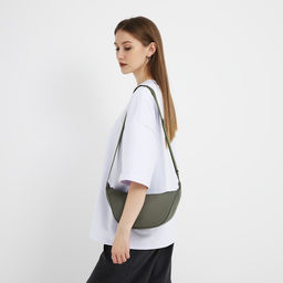 Сумка женская из текстиля, 30×17×6 см, зелёный