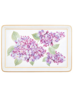 Масленка 13,5*9*6,5 см "Сирень" фарфор NEW BONE CHINA