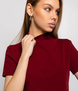 Футболка #КТ10 (12), бордовый - Dommod фото 10