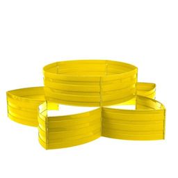 Клумба пластиковая, 15×540 см, 18 секций, жёлтая, «Конструктор»