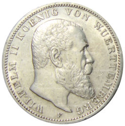 3 марки 1910 года F Германия (Вюртембург)