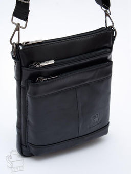 Сумка мужская кожаная 1022-2 black Fuzhiniao