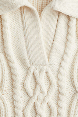 Jersey en punto trenzado con cuello - H&m фото 5