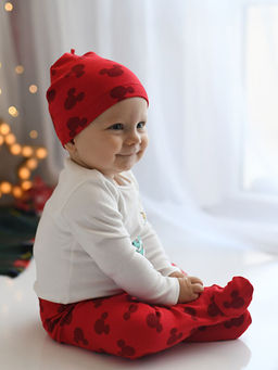 Bisiklet Yaka Uzun Kollu Mickey Mouse Bask?l? Erkek Bebek 3l? Tak?m - Waikiki фото 2