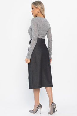 Юбка на запах Селеста (темно-серая) Ю14500-19М - Lt collection фото 4