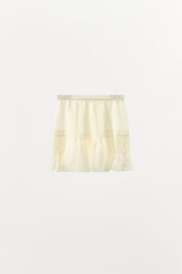 LACE TRIM PLEATED SKIRT - Zara фото 4