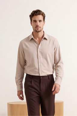 Рубашка Trendyolmilla Modal песочная regular fit