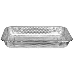 Форма из нержавеющей стали для выпекания 1,5л, 31,5х21,5х4,5см, s0,42мм, с перфорацией (Китай) - Домашняя мода фото 2