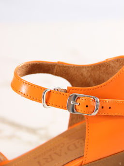 Босоножки 5033.23663bе.Оранжевый+коричневый