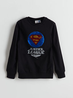 Bisiklet Yaka Batman ?ift Y?nl? Payetli Erkek ?ocuk Ti??rt