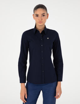 Lacivert Slim Fit Uzun Kollu G_mlek - Pierre cardin фото 3