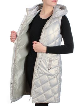 899 LIGHT GREY Жилет женский демисезонный (150 гр. синтепон) - Фабричный китай фото 8